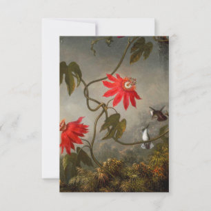 Blume mit Hummingbirds Heade RSVP Karte
