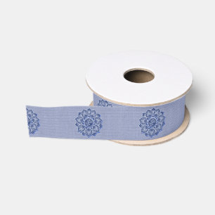 Blume mit Jacquard wählen Sie JEDEN FARBE Ripsband