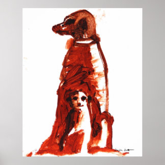 Blume mit Jungtier - Kunstdruckerei Poster