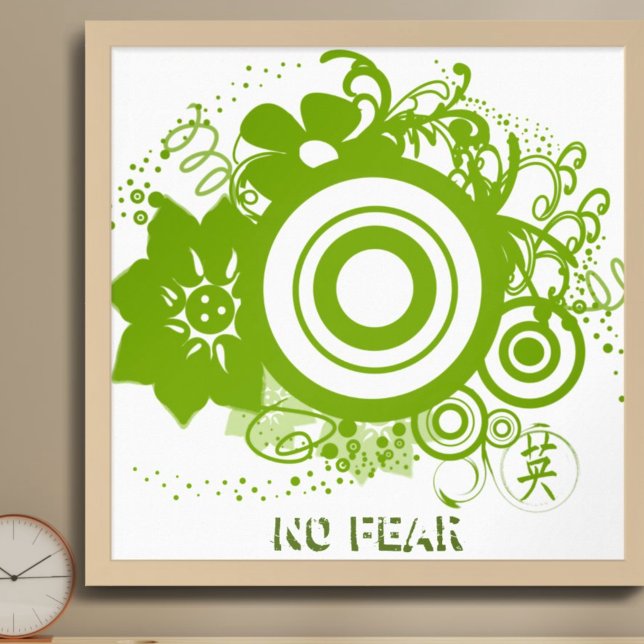 Blume mit Kanji für Mut Poster (Von Creator hochgeladen)