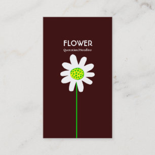 Blume mit langem Stechen - Dunkelbraun Visitenkarte