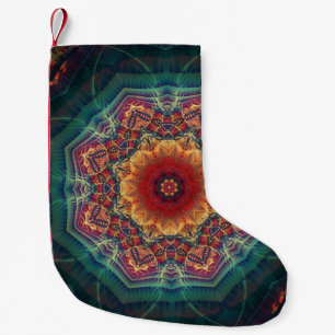 Blume mit mehrfarbigem Kaleidoskop, nahtloses Must Kleiner Weihnachtsstrumpf