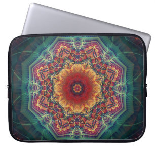 Blume mit mehrfarbigem Kaleidoskop, nahtloses Must Laptopschutzhülle