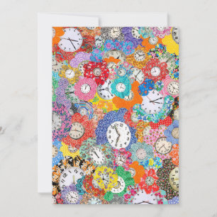Blume mit mehrfarbiger Decoupage Grußkarte überwac