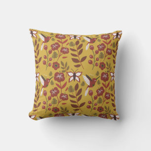Blume mit nahtlosem Blumenmuster, Schmetterling, r Kissen