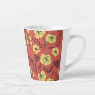 Blume mit nahtlosen Blumenmuster gelb und rot Milchtasse