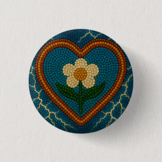 Blume mit Perlen und Donner Button