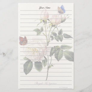 Blume mit Rosa, Pierre Joseph Redouté Briefpapier