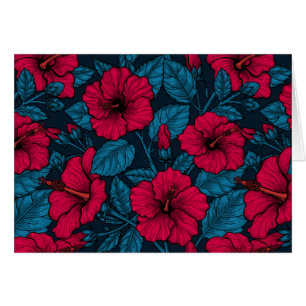 Blume mit rotem Hibiskus