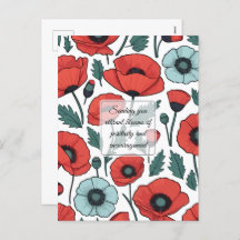 Blume mit rotem Mohnblumen