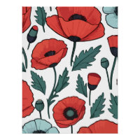 Blume mit rotem Mohnblumen