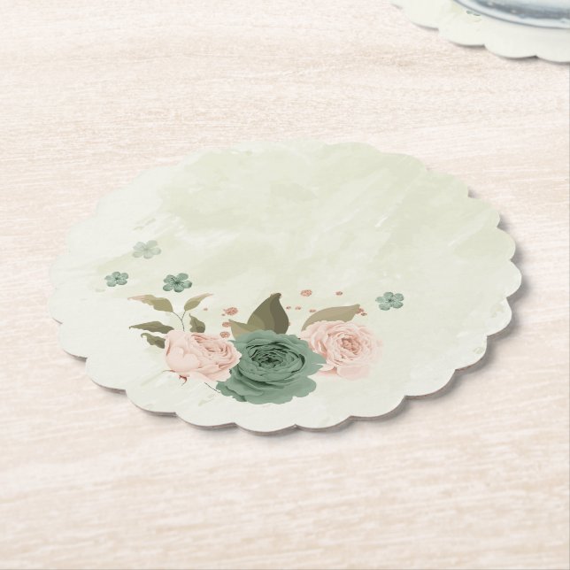 Blume mit Salbei Untersetzer (angewinkelt)
