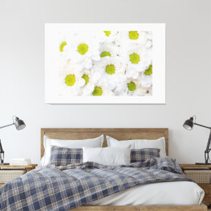 Blume mit weißer Farbe, Premium gedruckt Leinwanddruck