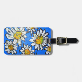 Blume mit White Pedals Gepäckanhänger