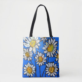 Blume mit White Pedals Tasche