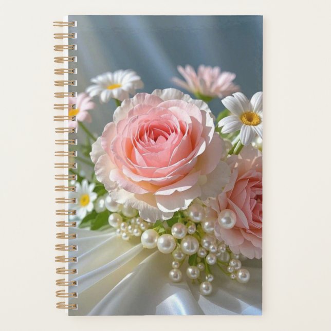 Blume mit zeitloser, extravaganter Eleganz Planer (Vorderseite)