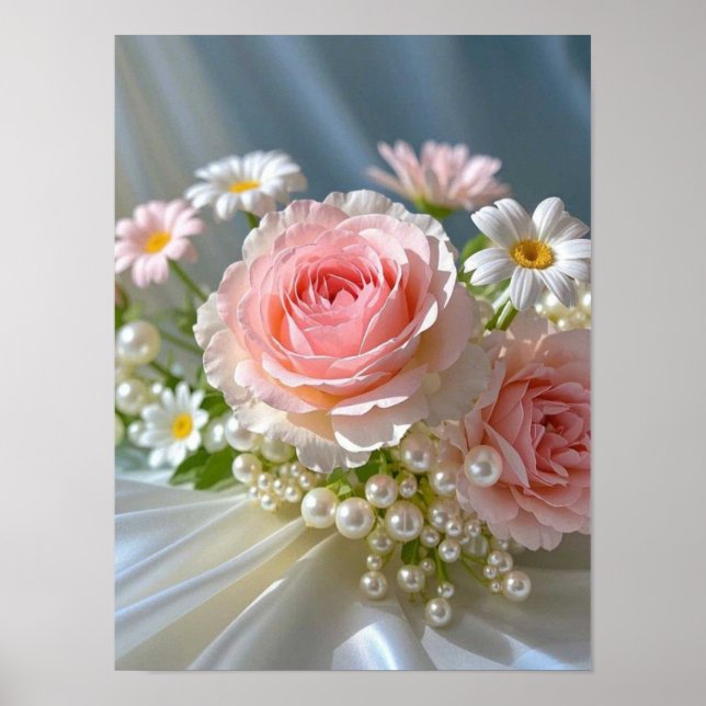 Blume mit zeitloser, extravaganter Eleganz Poster (Vorne)