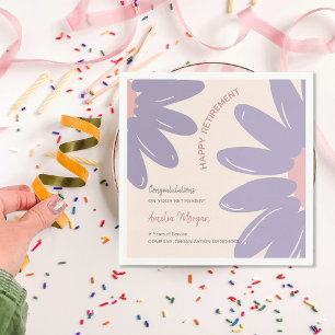 Blume Mitarbeiter Mitarbeiter Happy Rente Party Serviette