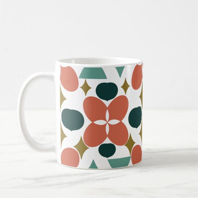 Blume Mitte des Jahrhunderts Kaffeetasse (Links)