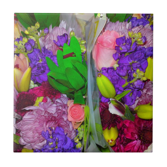 Blume Mix 9 Tile Fliese (Vorderseite)