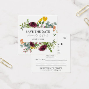 Blume Moderne, elegante Wasserfarbe Save the Date