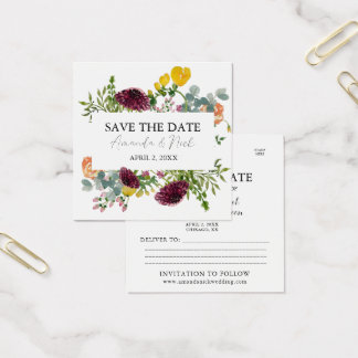 Blume Moderne, elegante Wasserfarbe Save the Date