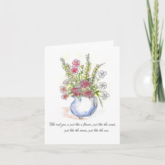 Blume mögen gerade die Wind Karte (Vorderseite)