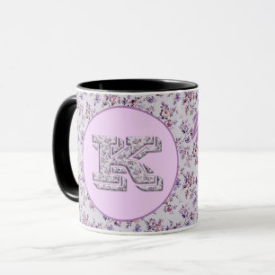Blume Monogram K Tasse