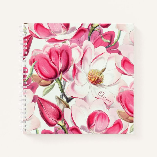 Blume Monogramm Notizbuch (Vorderseite)
