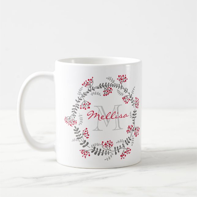 Blume Monogramm-Tasse Kaffeetasse (Links)