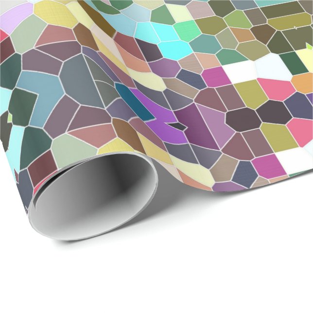 Blume Mosaic Geschenkpapier (Rolleneckpunkt)