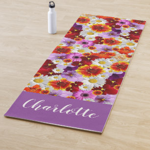 Blume Mosaic Personalisiert Yoga Mat Yogamatte