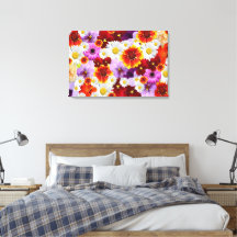 Blume Mosaik Stretched Canvas Print