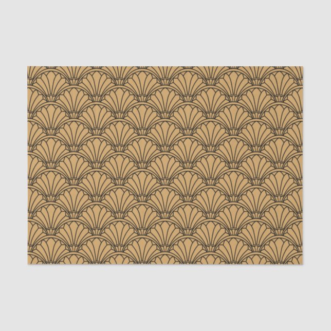 Blume Motif für das Schwarze Déco Seidenpapier (Vorderseite)
