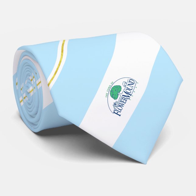 Blume Mound (Texas) Stadtflagge Neck Tie Krawatte (Gerollt)