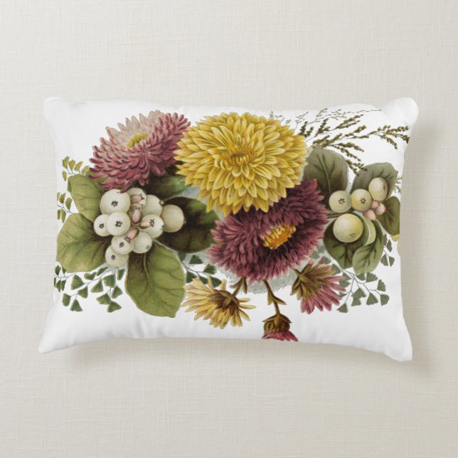 Blume Mum Floral Dekokissen (Rückseite)