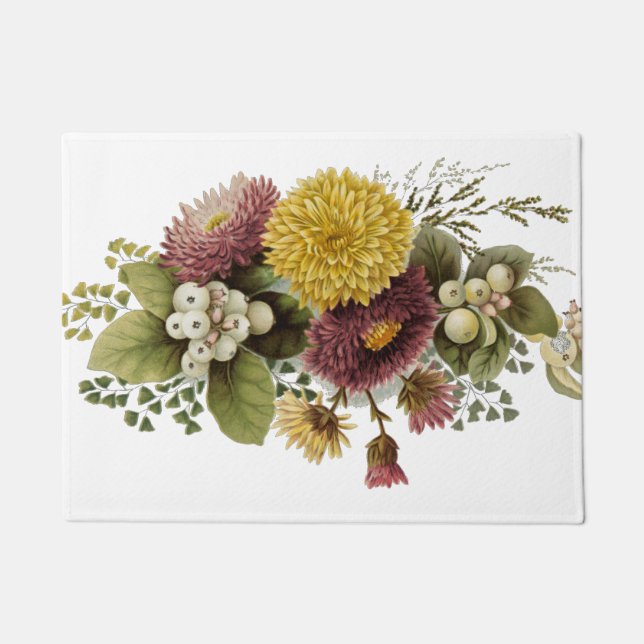 Blume Mum Floral Fußmatte (Vorderseite)