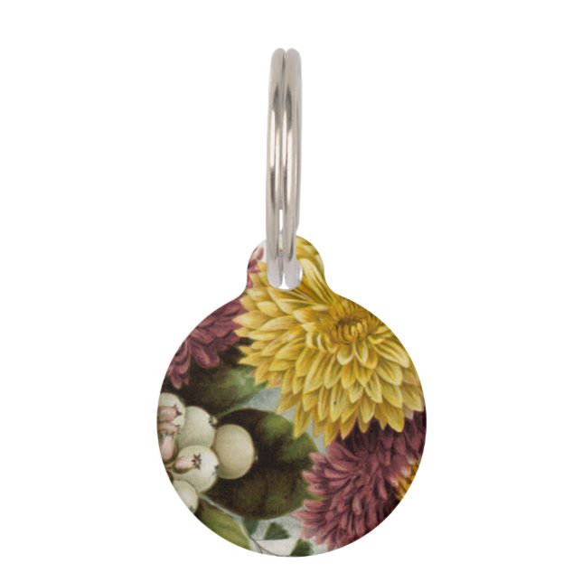 Blume Mum Floral Haustiermarke (Vorderseite)
