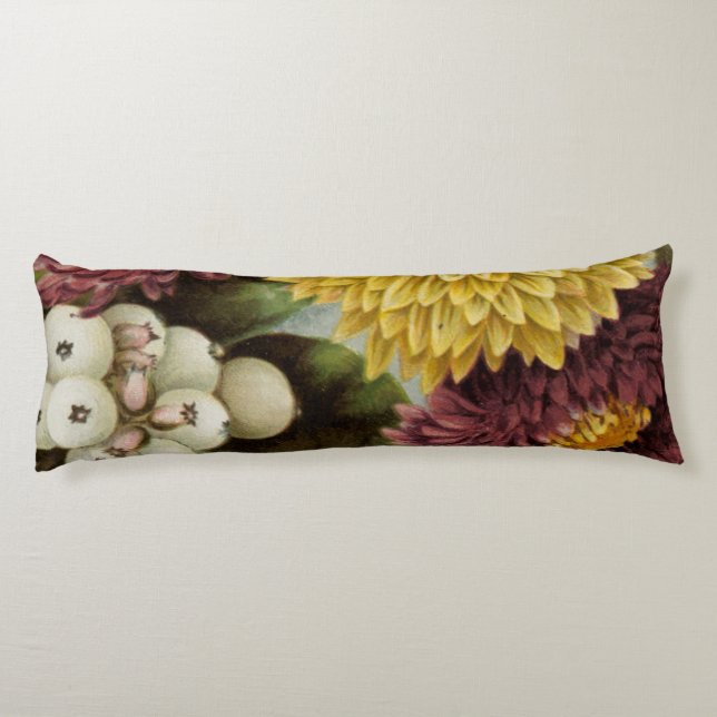 Blume Mum Floral Seitenschläferkissen (Rückseite)