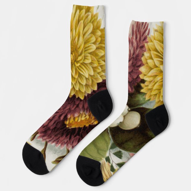 Blume Mum Floral Socken (Linkes Detail)