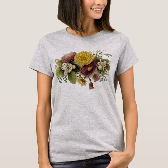 Blume Mum Floral T-Shirt (Vorderseite)