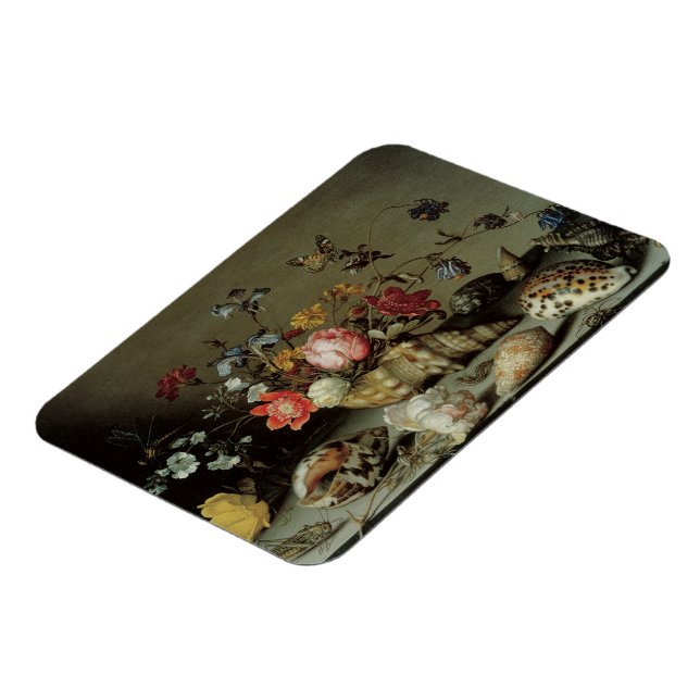 Blume, Muscheln und Insekten Balthasar van der Ast Magnet (Linke Seite)
