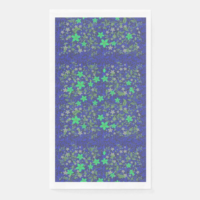 Blume Muster 08.b DGrey BG Serviette (Vorderseite)