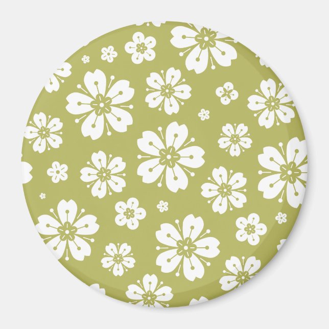 Blume Muster 1 Magnet (Vorne)