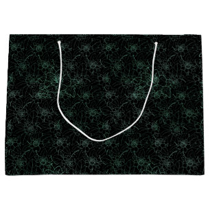 Blume Muster 2 Töne 02.b.Schwarze BG Große Geschenktüte