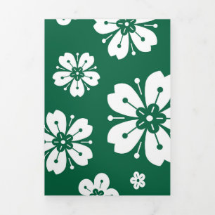 Blume Muster 3 Dreifach Gefaltete Urlaubskarte