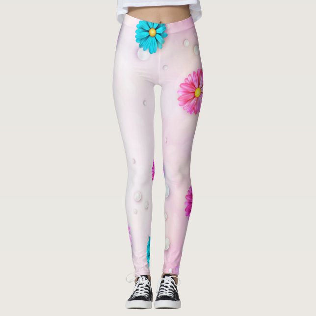 Blume Muster 7 Leggings (Vorderseite)