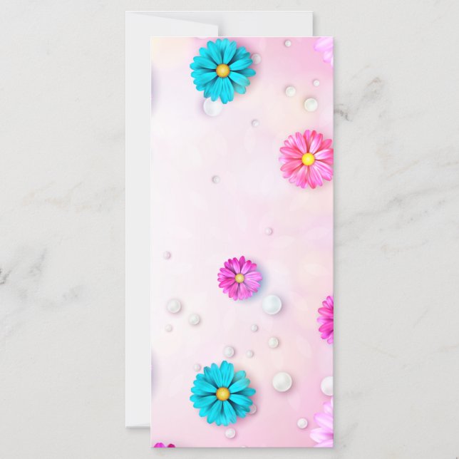 Blume Muster 7 Magneteinladung (Vorderseite)