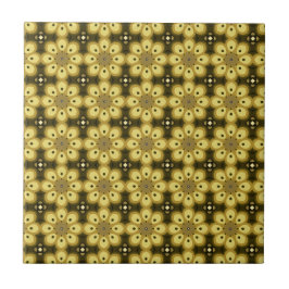 Blume Muster Beige Kreuz Dunkelbraun Fliese