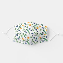 Blume Muster blau-gelbe Collage elegant